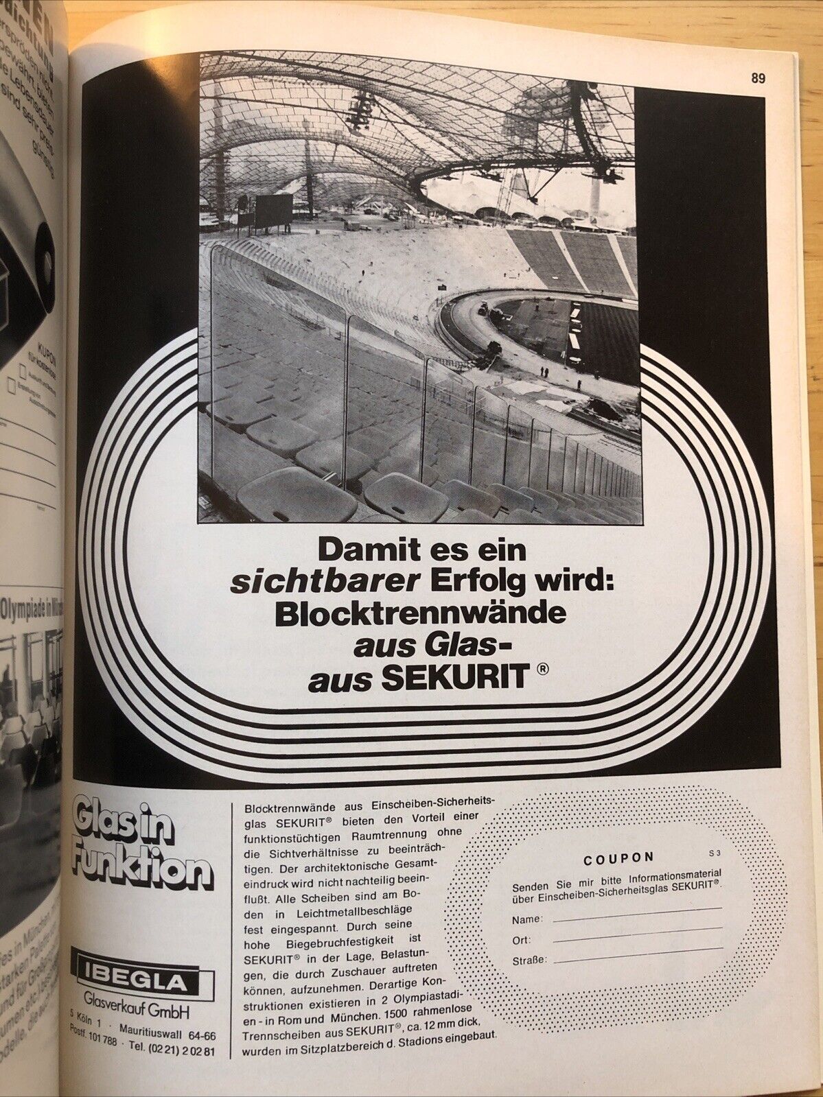 Architektur Wettbewerbe OLYMPIC ARCHITECTURE MUNICH 1972 olympische Bauten Munch
