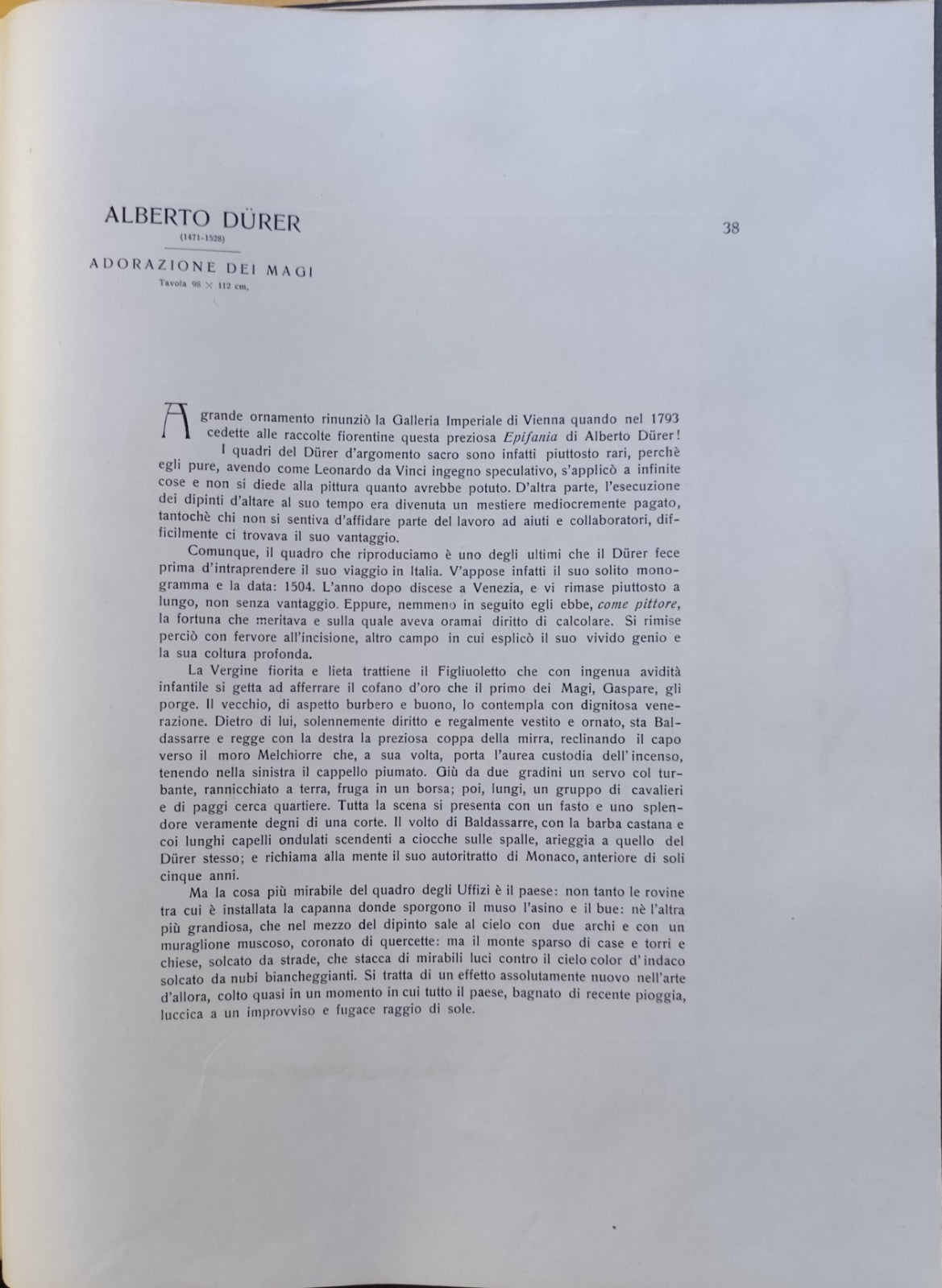 La Galleria degli Uffizi Corrado Ricci Istituto d'Arti Grafiche Bergamo 43 tavv.