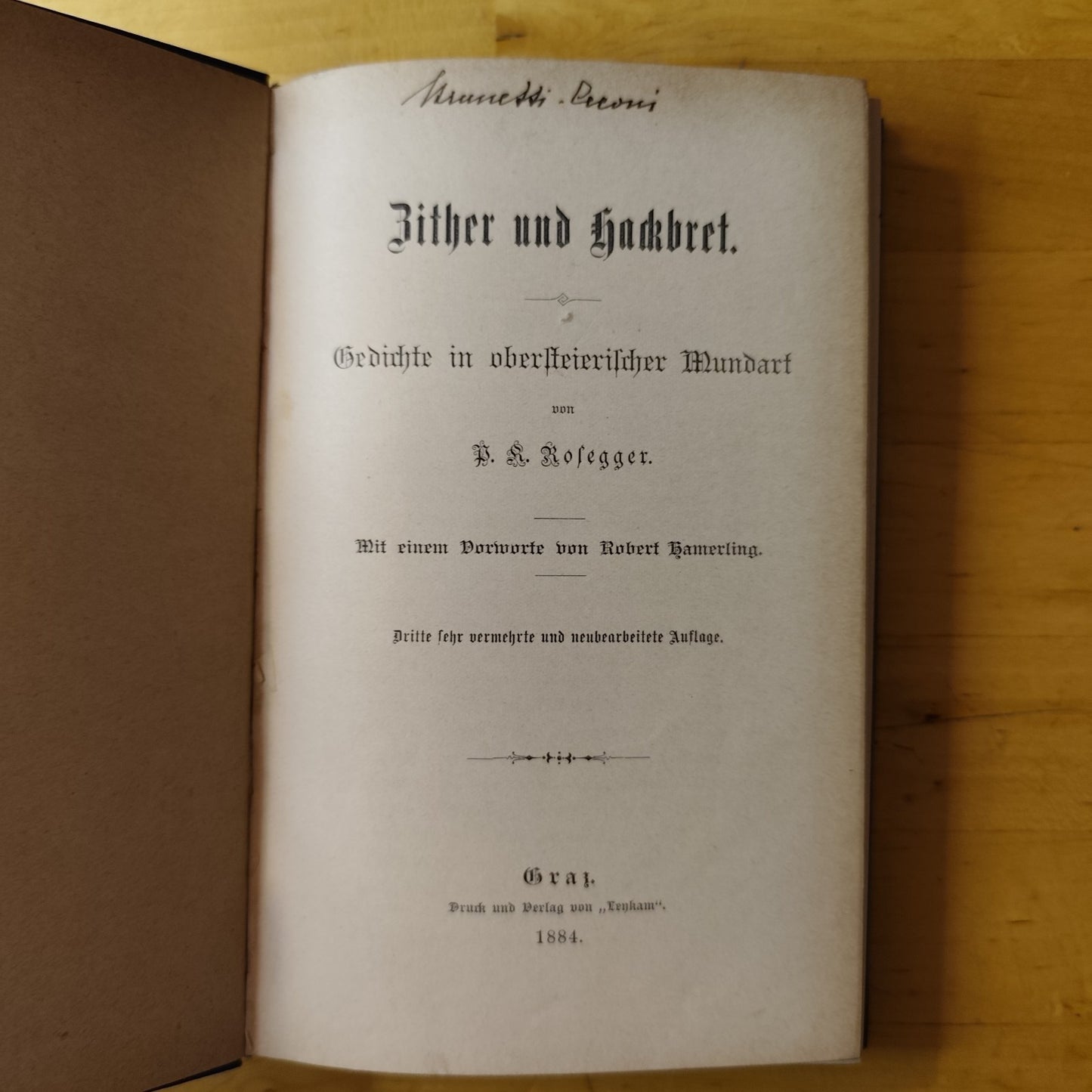 Zither und Hackbret - P. K. Rosegger - Druck und Verlag von Leykam 1884