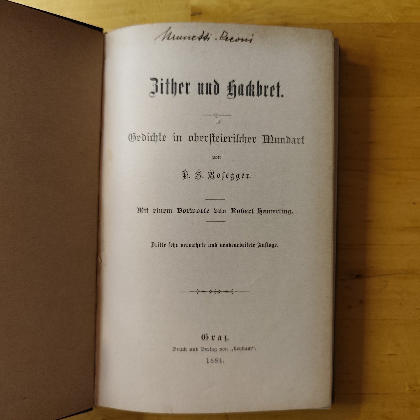 Zither und Hackbret - P. K. Rosegger - Druck und Verlag von Leykam 1884