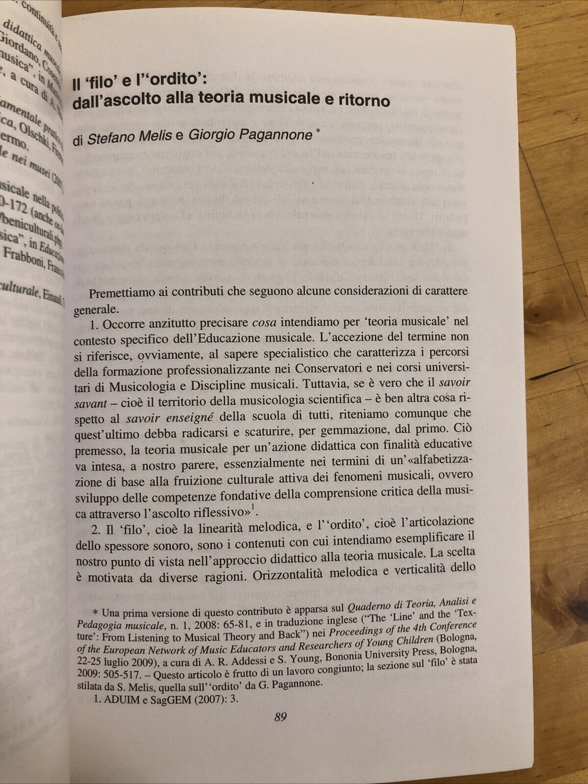 La musica tra conoscere e fare - Giuseppina La Face Bianconi. Franco Angeli 2011