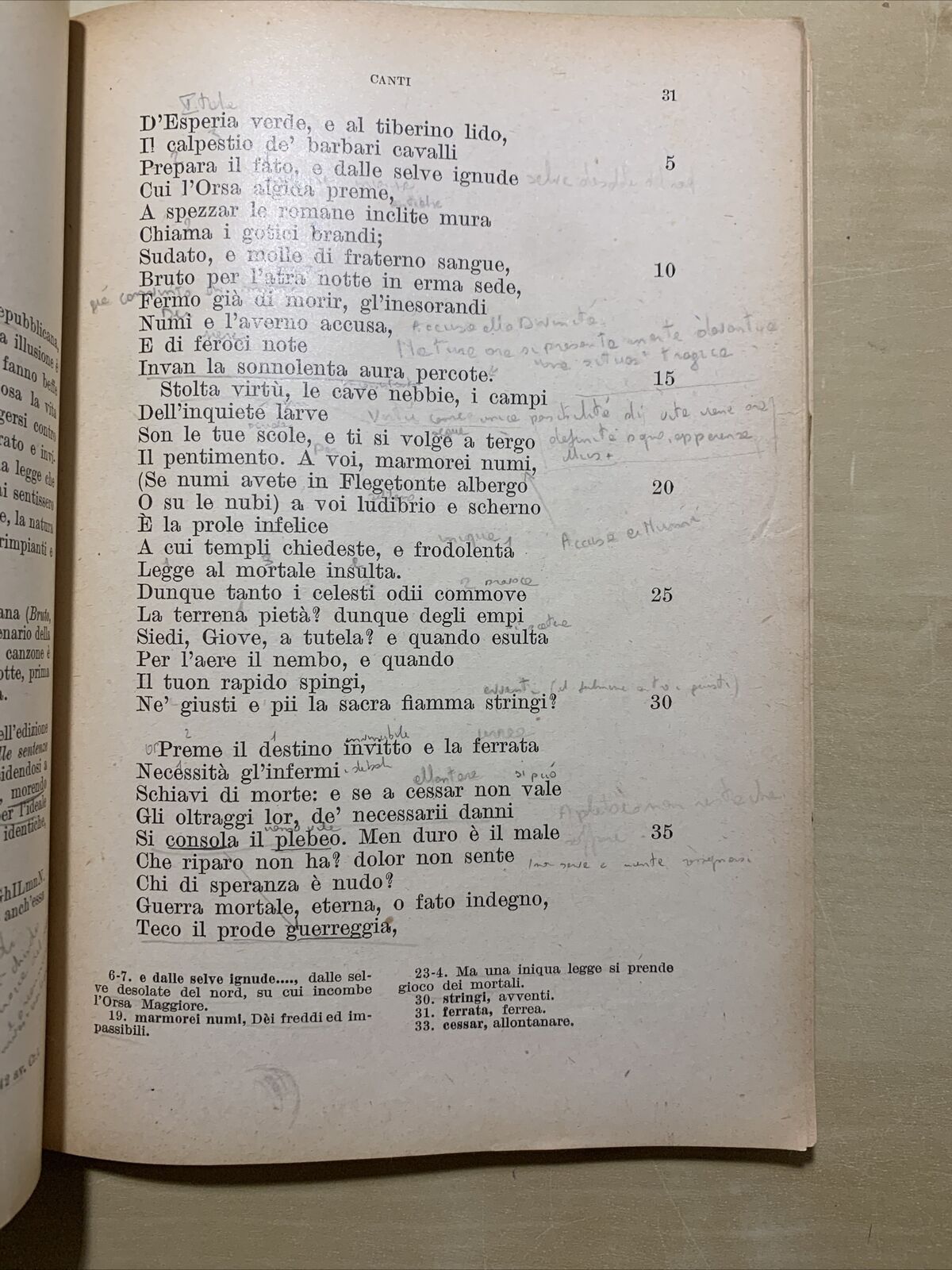 GIACOMO LEOPARDI - CANTI 1939, introduzione di E. Fusco ( autografo di Fusco)
