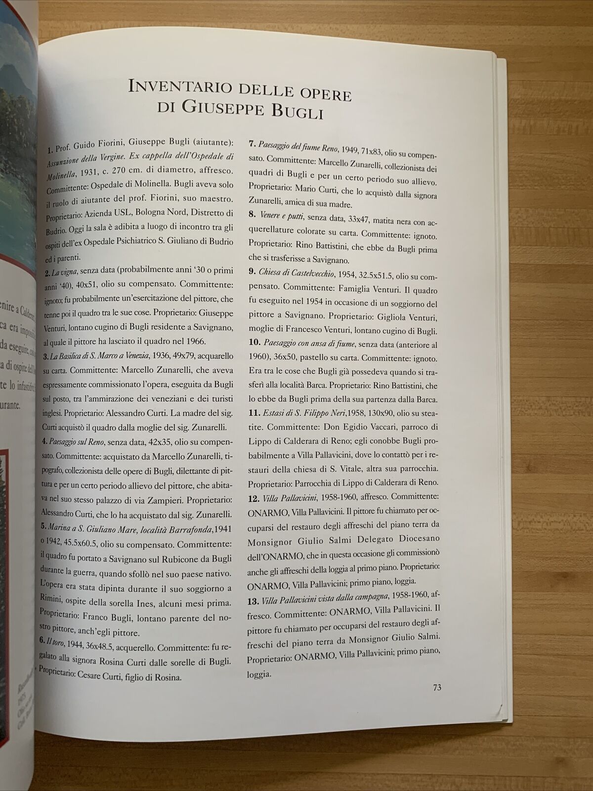 GIUSEPPE BUGLI - MOSTRA ANTOLOGICA COMUNE DI CASTEL MAGGIORE 1998 #