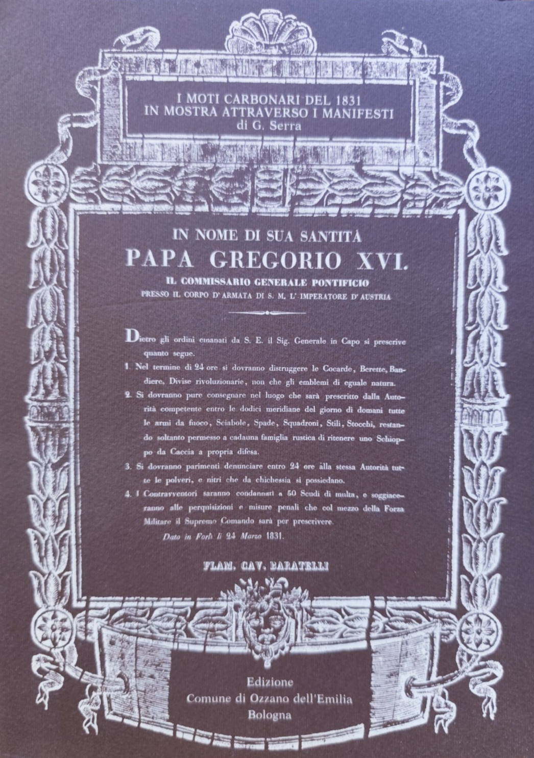 I moti carbonari del 1831 in mostra attraverso i manifesti di Giuliano Serra