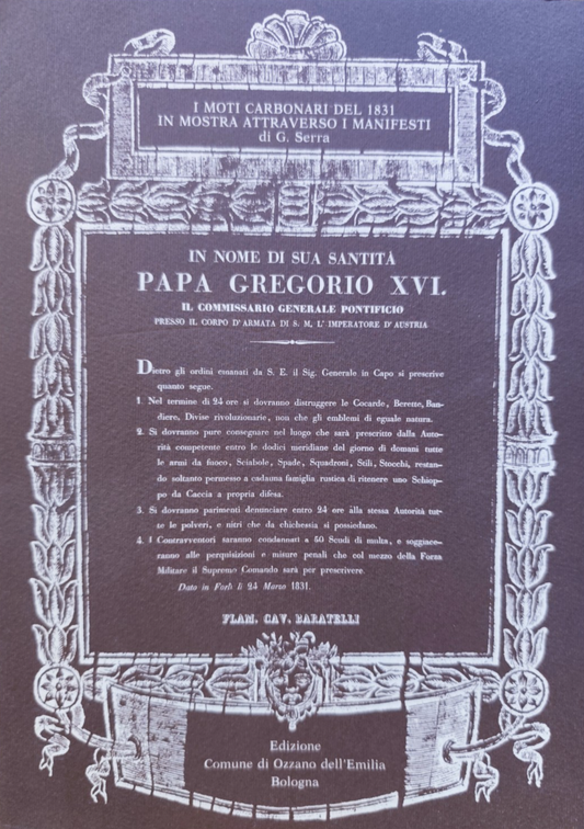 I moti carbonari del 1831 in mostra attraverso i manifesti di Giuliano Serra