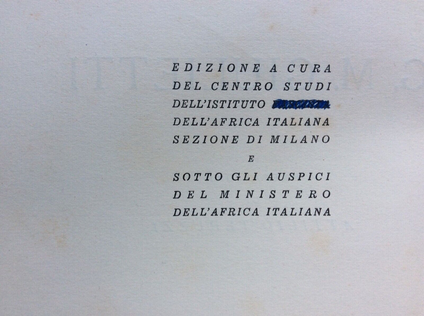 MARCHESE ALDO, G. M. GIULIETTI, CONQUISTA AFRICA, 1938