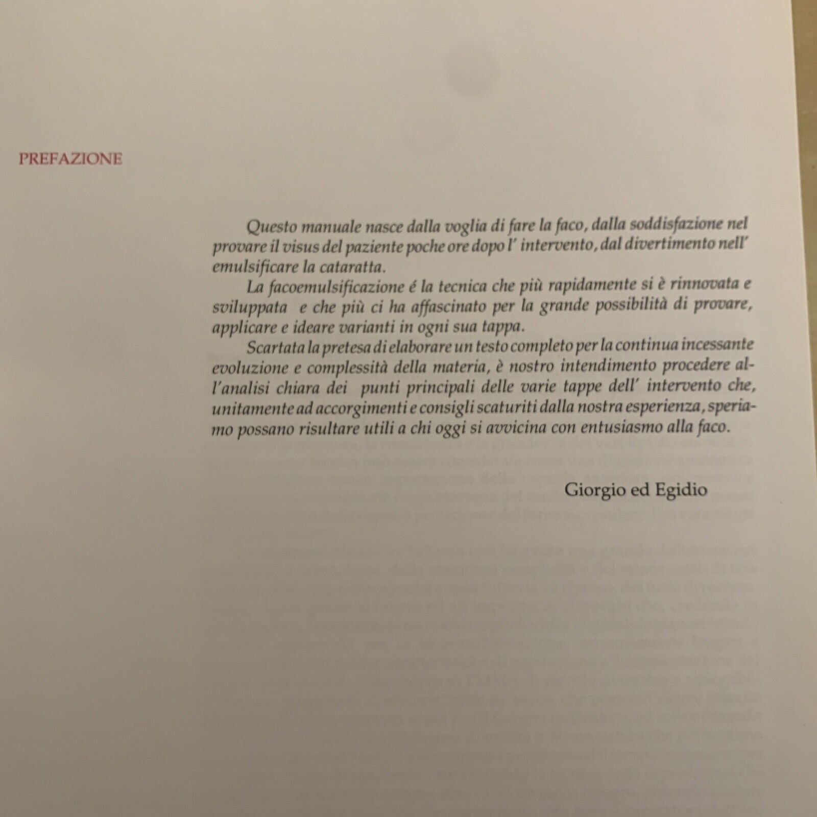 IMPARARE LA FACO - DAL FIUME E. , TASSINARI G. - FOGLIAZZA EDITORE 1992