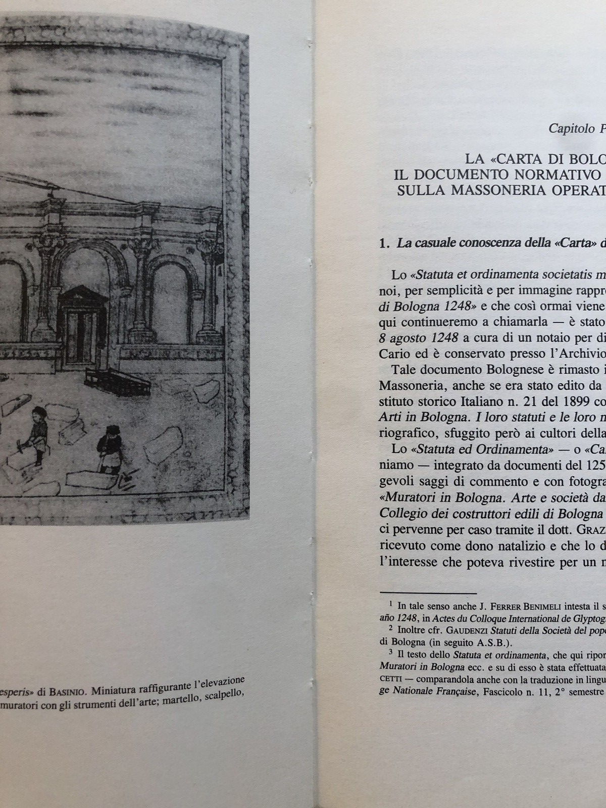 Massoneria antica, Eugenio Bonvicini. Dalla carta di Bologna del 1248 agli antic
