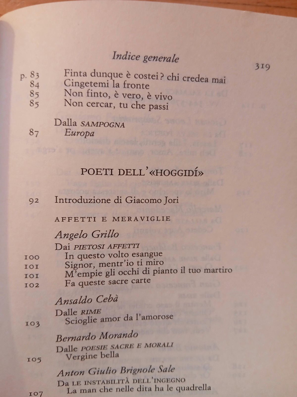 Antologia della poesia italiana - Seicento - Cesare Segre, Ossola. Einaudi 2001