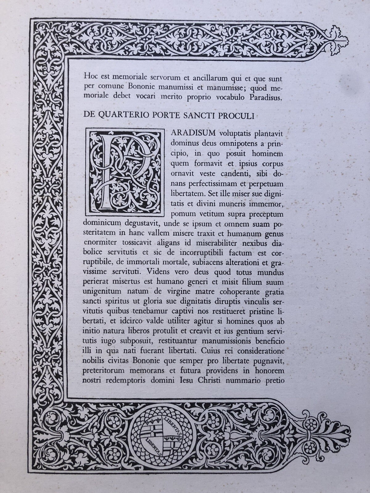 Liber Paradisus con le riformagioni e gli statuti connessi, Luigi Parma 1956