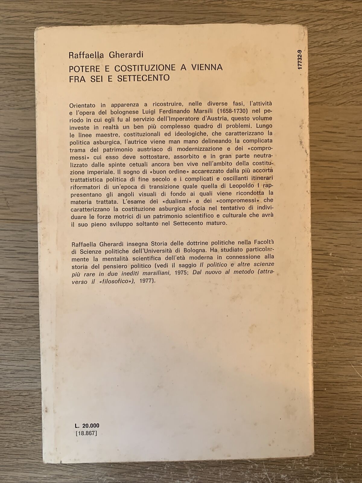 Potere e costituzione a Vienna fra sei e settecento. Raffaellla Gherardi. Mulino