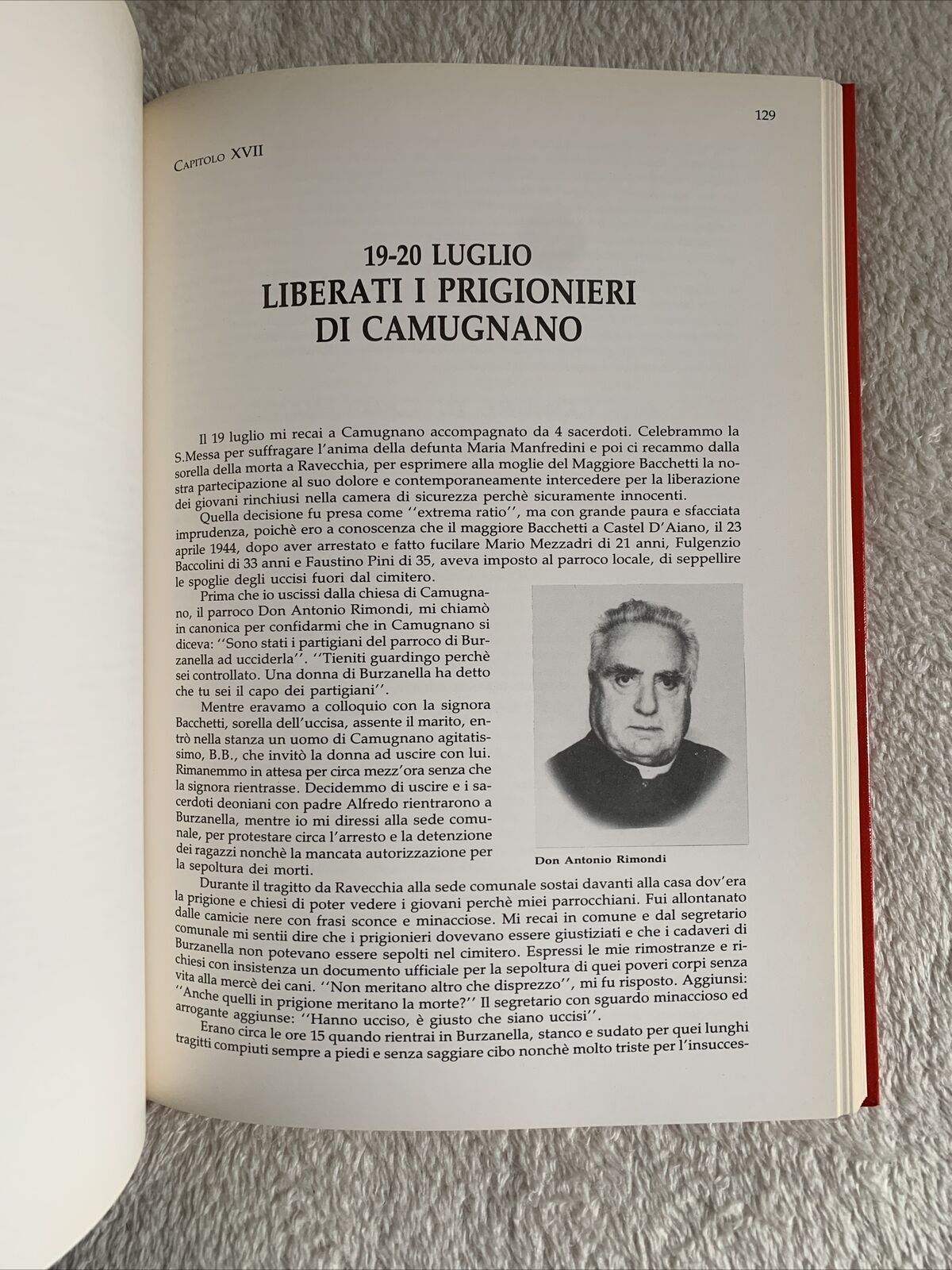 La Bufera Parroco nella resistenza. Don Luigi Tommasini *autografato* resistenza