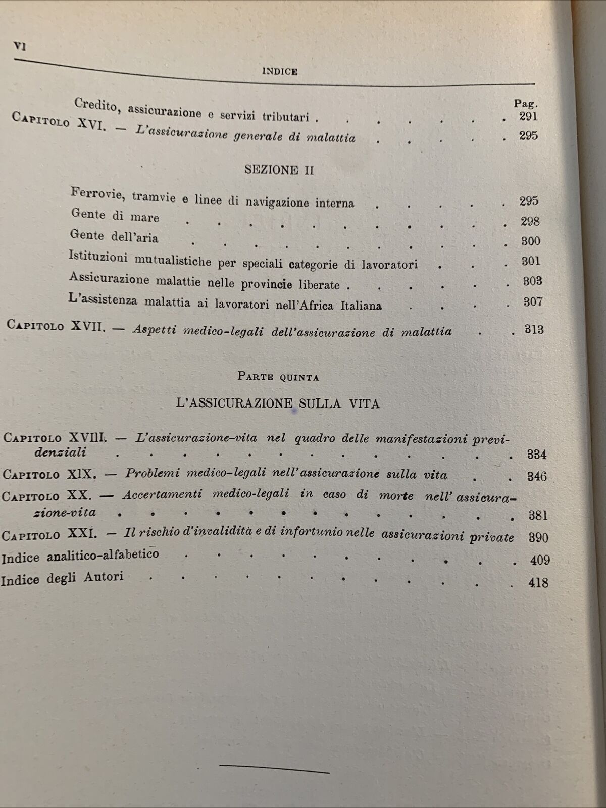 MEDICINA LEGALE ASSICURATIVA - Volume secondo. Mario Palmieri 1942 #
