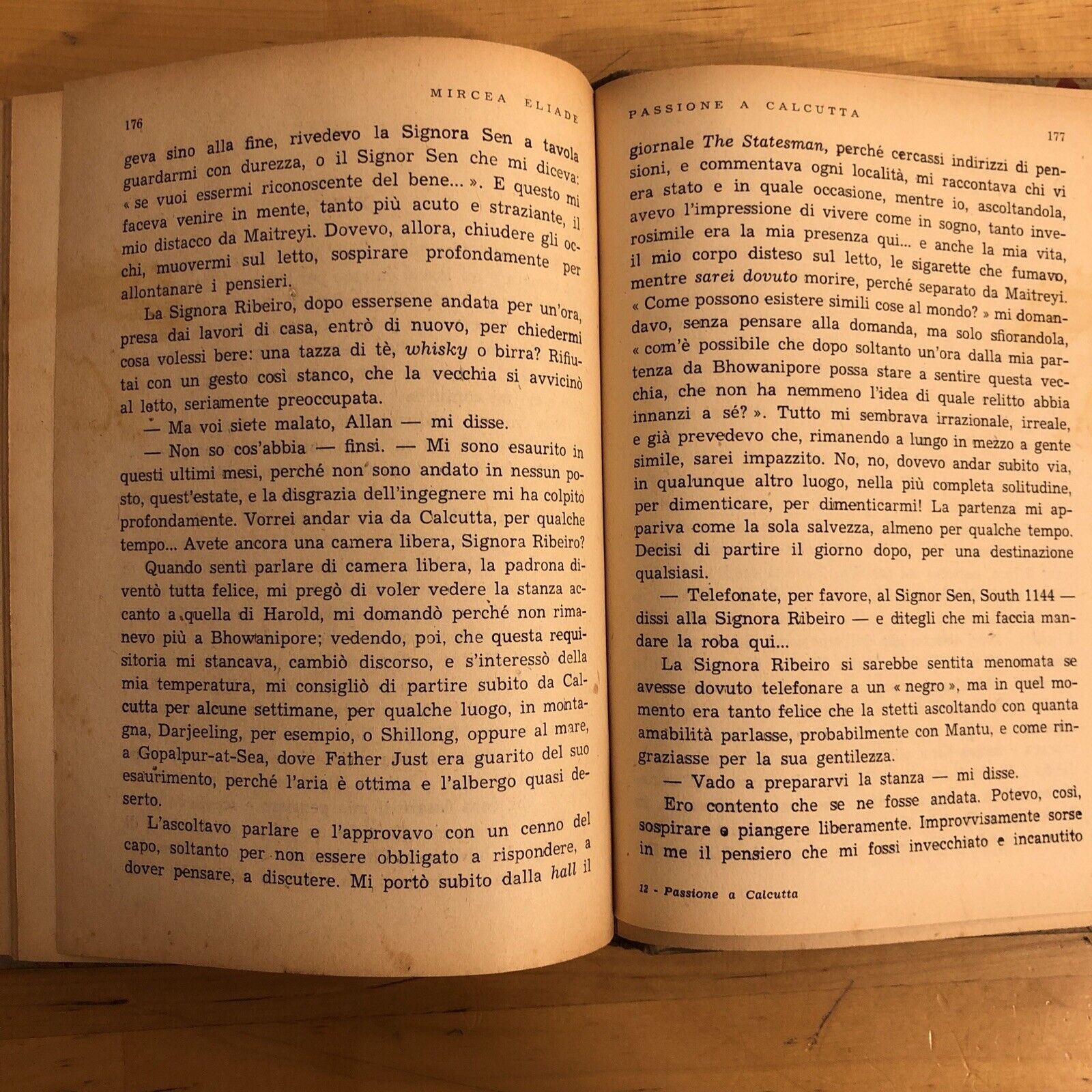 Passione a Calcutta - Mircea Eliade, casa editrice la Caravella 1945