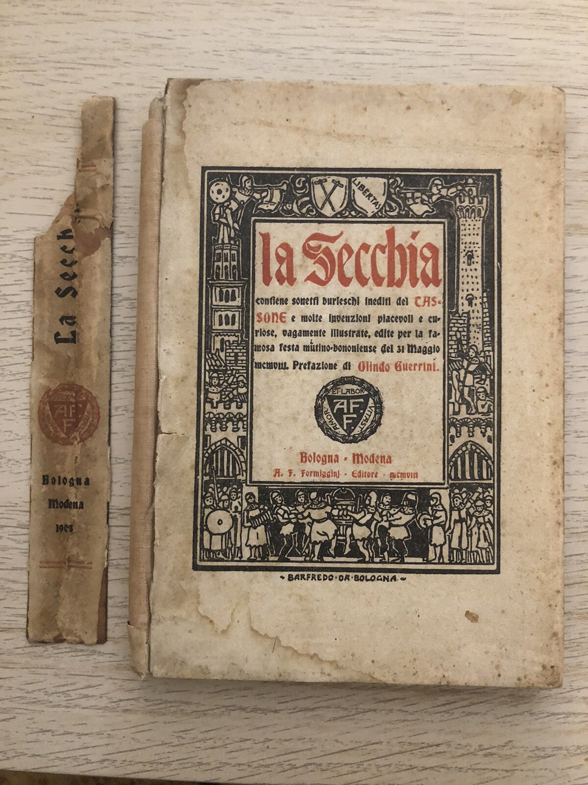 La Secchia, Olindo Guerrini, A. F. Formiggini editore. Garagnani 1908 - Tassone