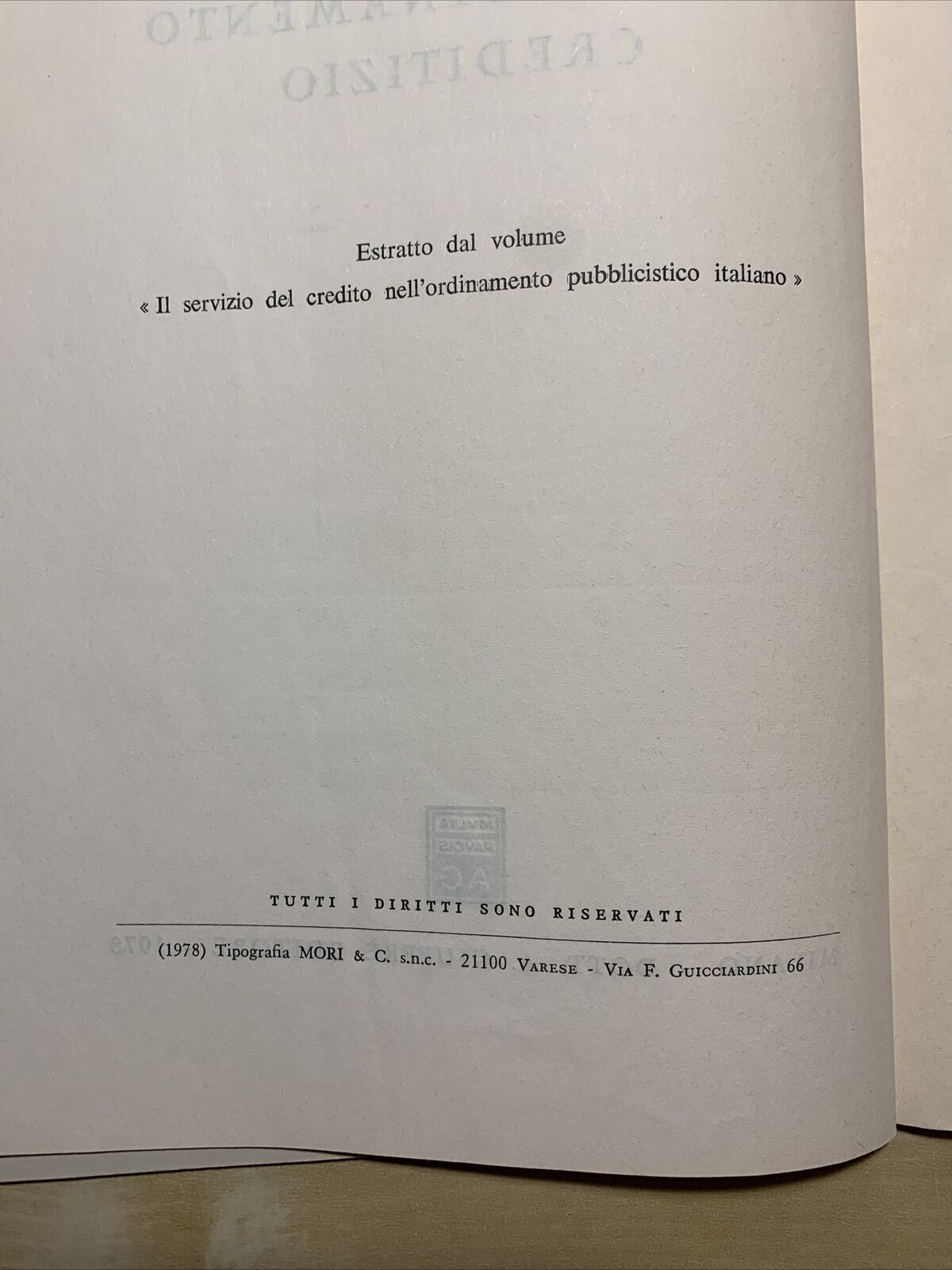 I SOGGETTI DELL'ORDINAMENTO CREDITIZIO, Gustavo Vignocchi - Giuffrè editore 1978