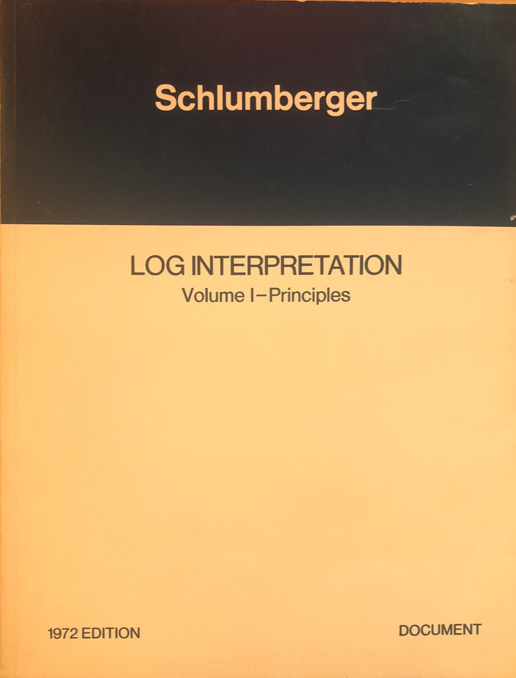 Schlumberger log interpretation - volume 1, principles 1972 edition, New York