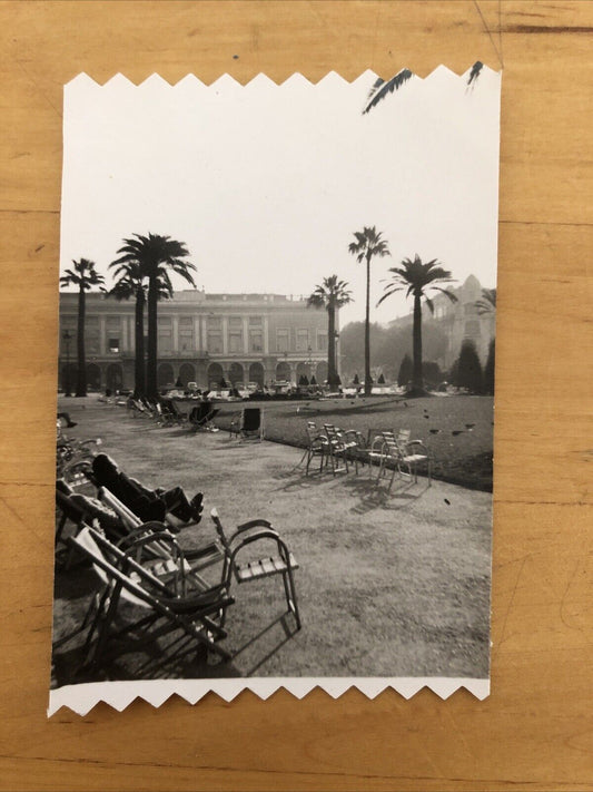 Fotografia NIZZA giardino,  originale 1958 - 6x8,5cm