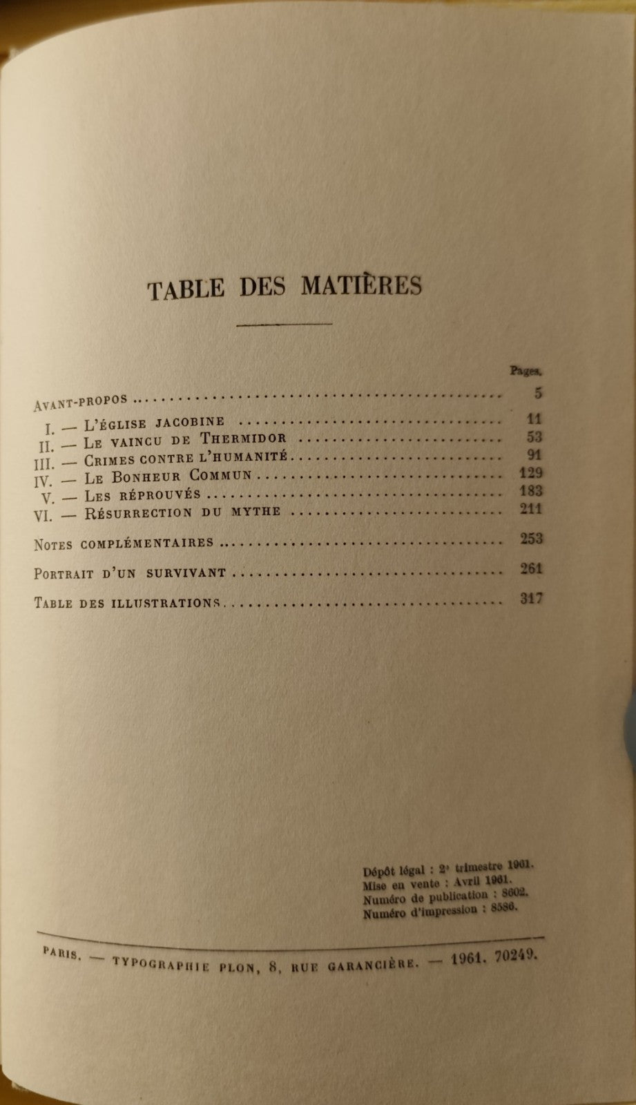 Robespierre, P. Bessand Massenet, Plon ed. 1961 - L'Histoire Humaine