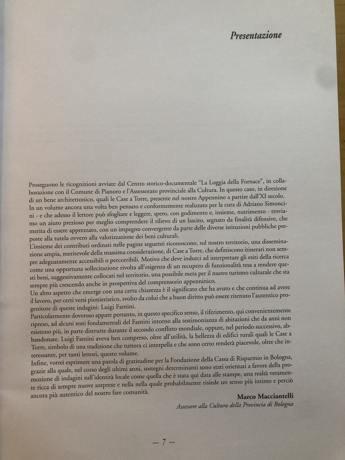 Case a torre nell'Appennino Bolognese dall'XI al XVI secolo, comune di Pianoro