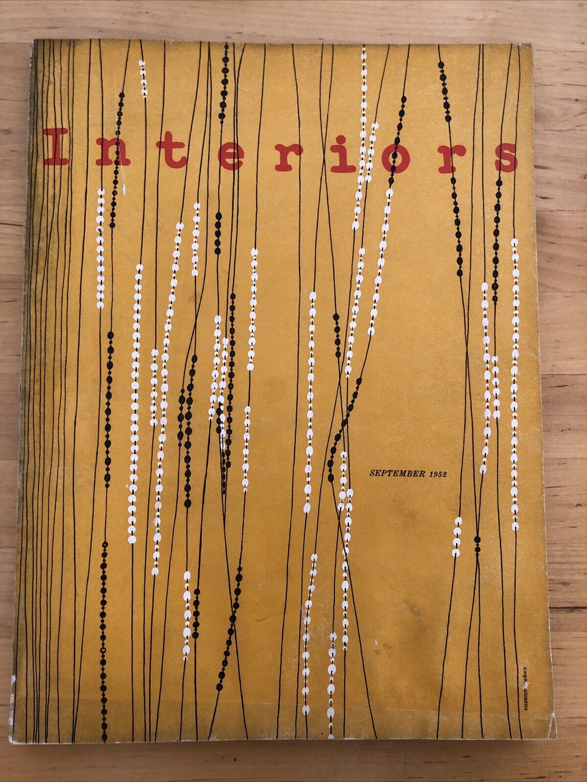 INTERIORS MAGAZINE SEPTEMBER 1952. Interiors, design, architecture. Olga Gueft