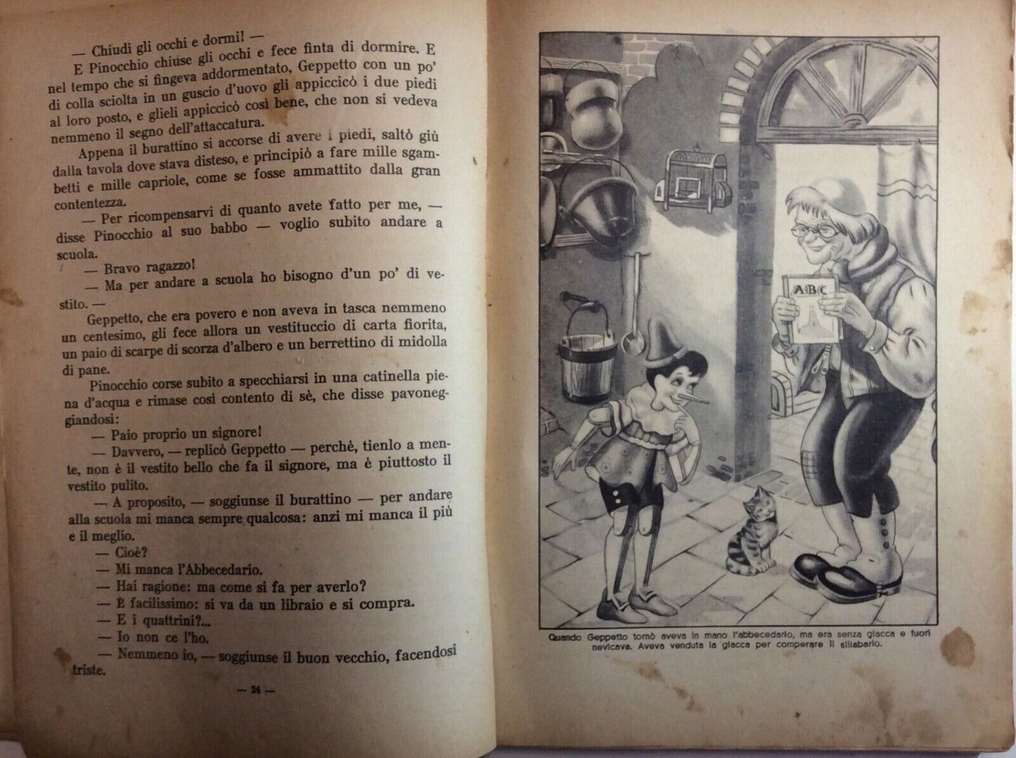 LE AVVENTURE DI PINOCCHIO - CASA EDITRICE CARROCCIO, 1941