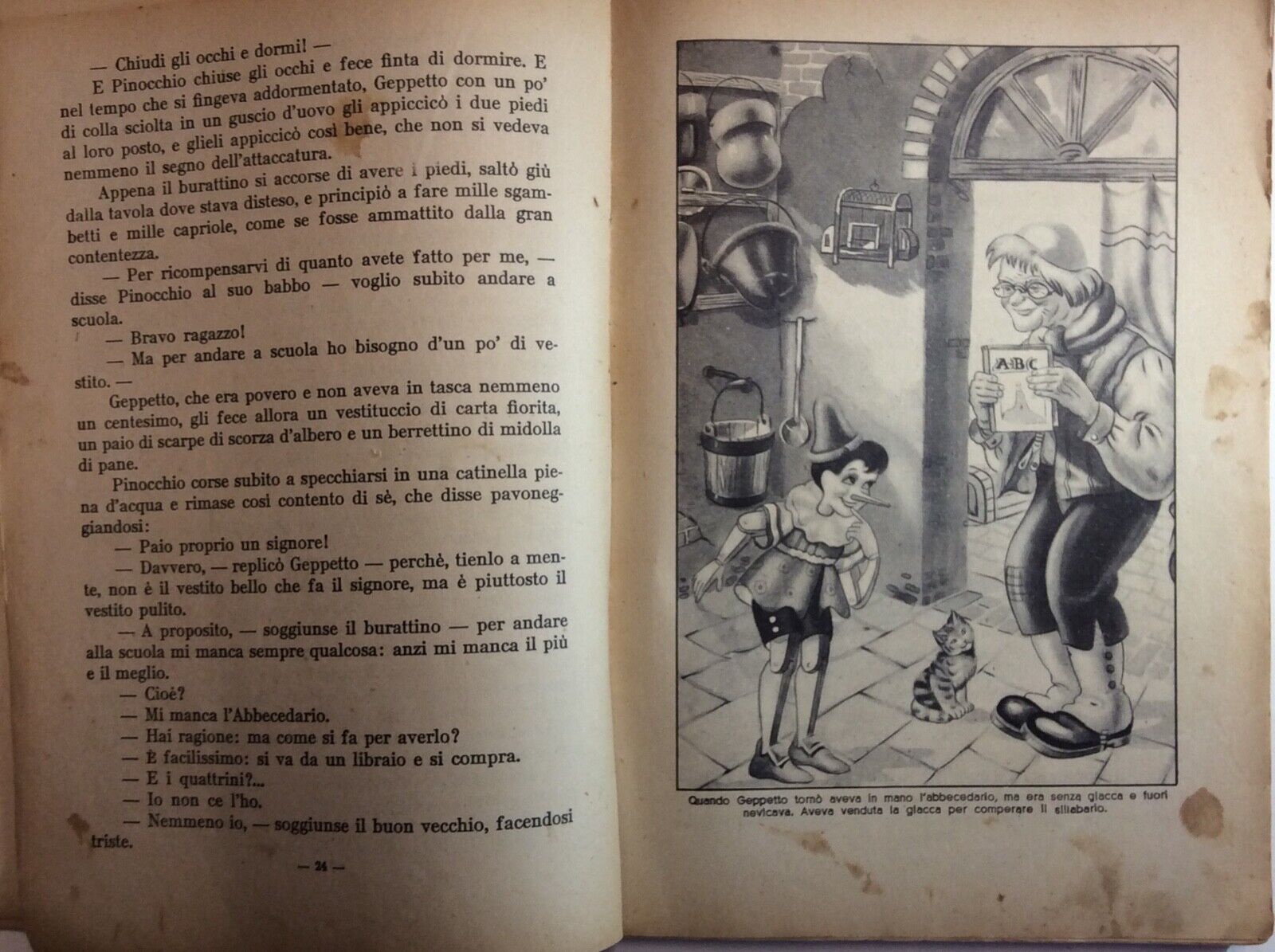 LE AVVENTURE DI PINOCCHIO - CASA EDITRICE CARROCCIO, 1941