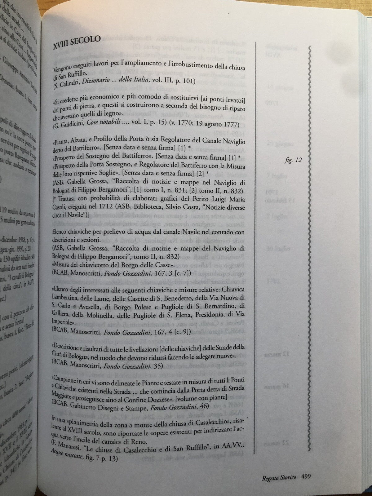 Il sistema delle acque a Bologna dal XIII al XIX secolo, Angelo Zanotti 2000