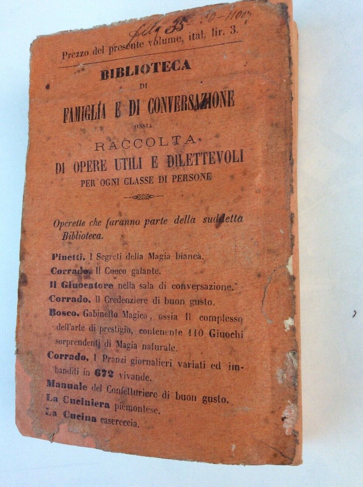OPERE DI AGRICOLTURA, BENEDETTO DEL BENE, EDITORE SILVESTRI, 1850