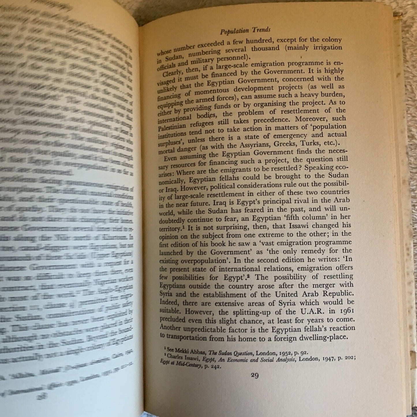 POPULATION AND SOCIETY IN THE ARAB EAST, Gabriel Baer. Routledge and Kegan 1964