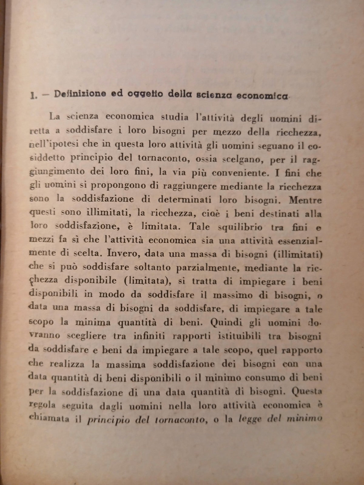 Elementi di economia politica - Mario de Vergottini - Jovene ed. Napoli 1947