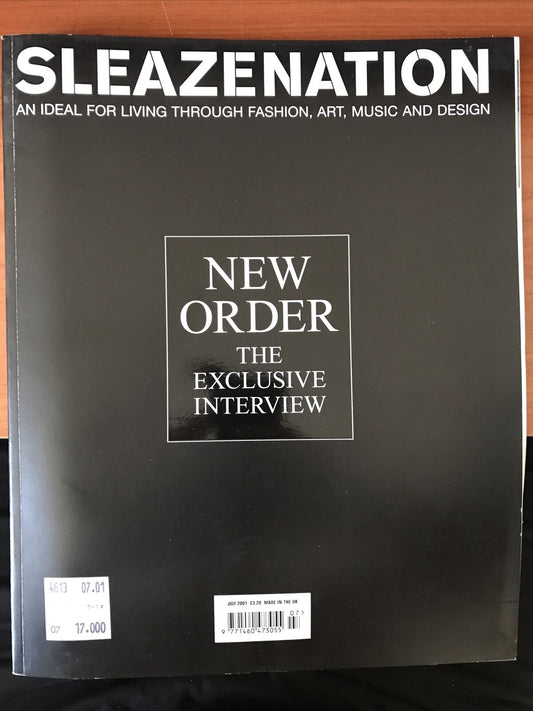 SLEAZENATION  july 2001.Volume 4 issue 6 NEW ORDER
