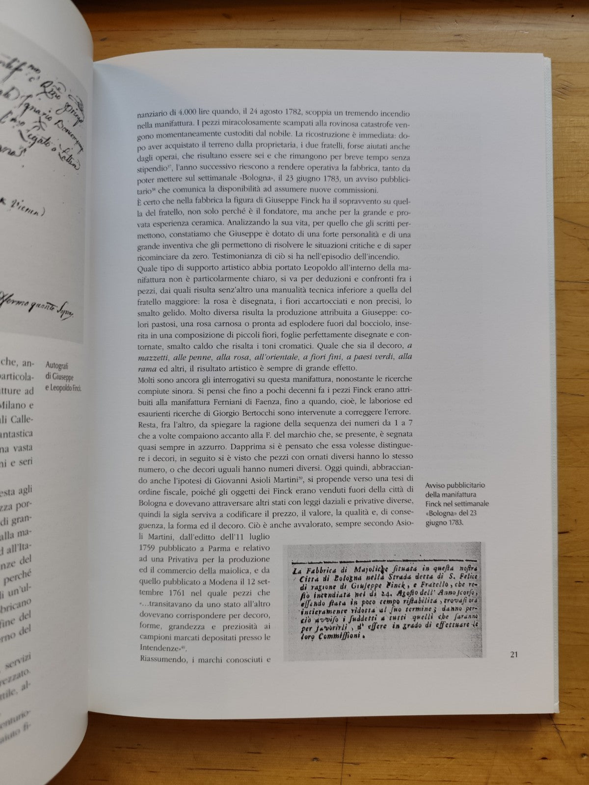 Bologna e le sue ceramiche, colle Ameno Finck Aldrovandi Minghetti, Compositori