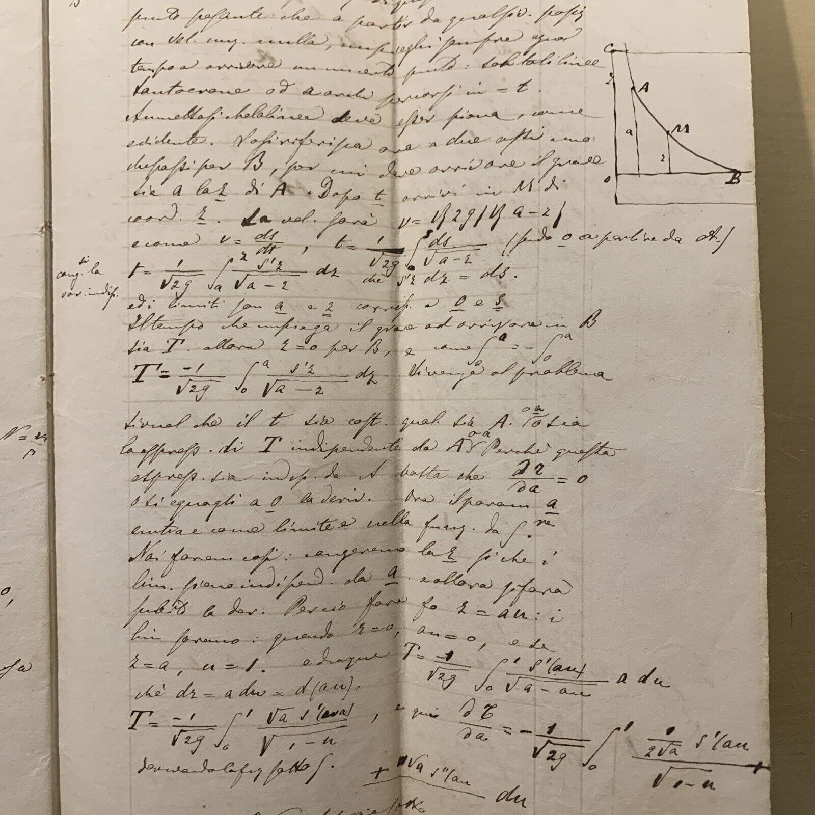 Antico Manoscritto Università di Pavia 1876, Meccanica Razionale, Carlo Formenti