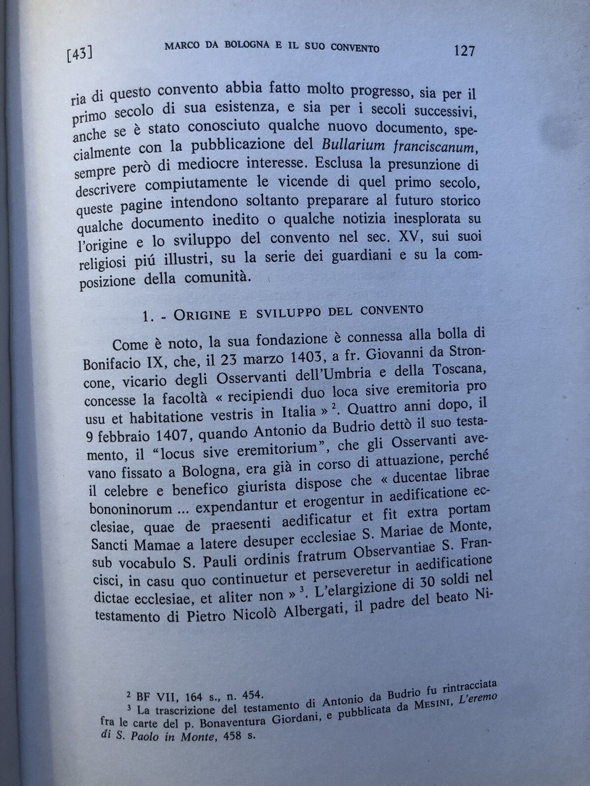 Il beato Marco da Bologna e il suo convento di S. Paolo in Monte nel quattrocent