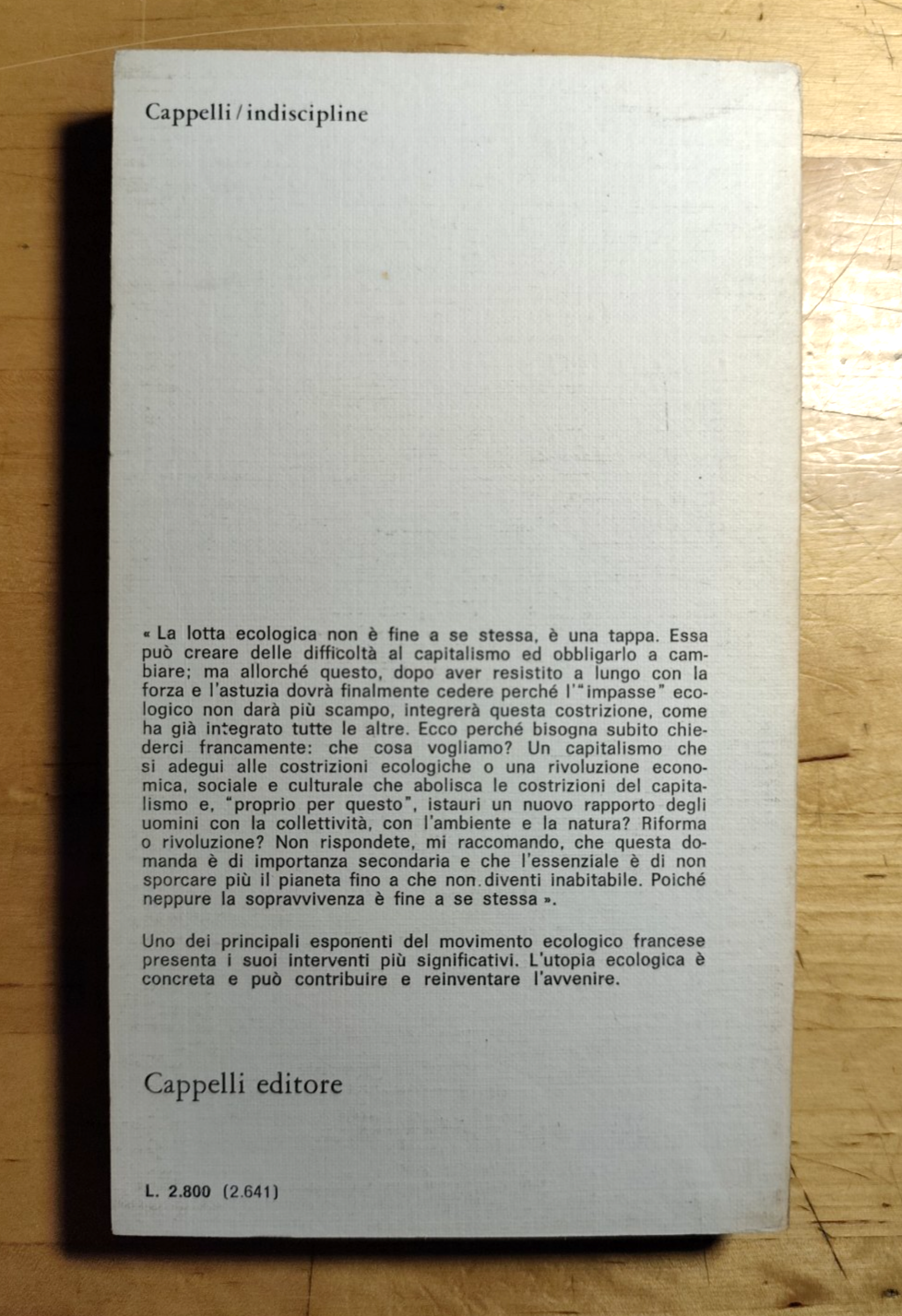 Ecologia e politica - André Gorz, Cappelli Editore 1978