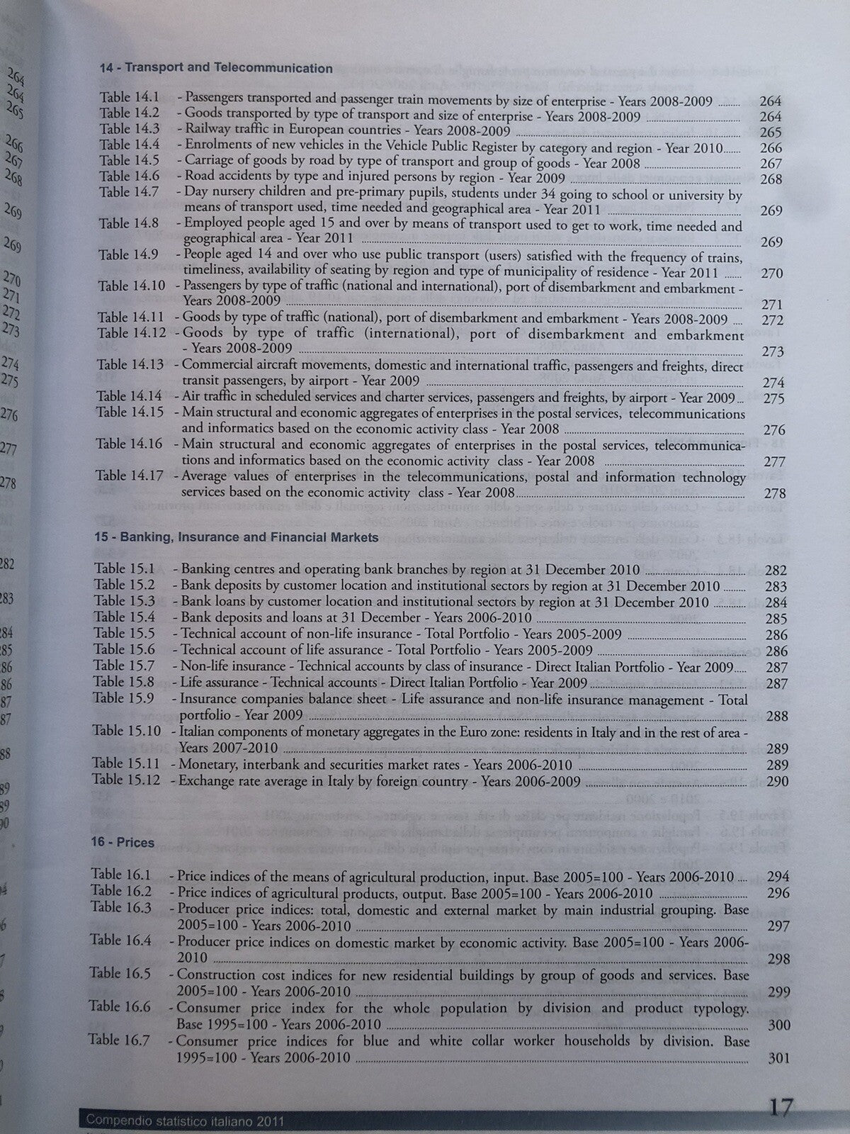 Compendio statistico italiano - Italian statistical abstract 2011 ISTAT