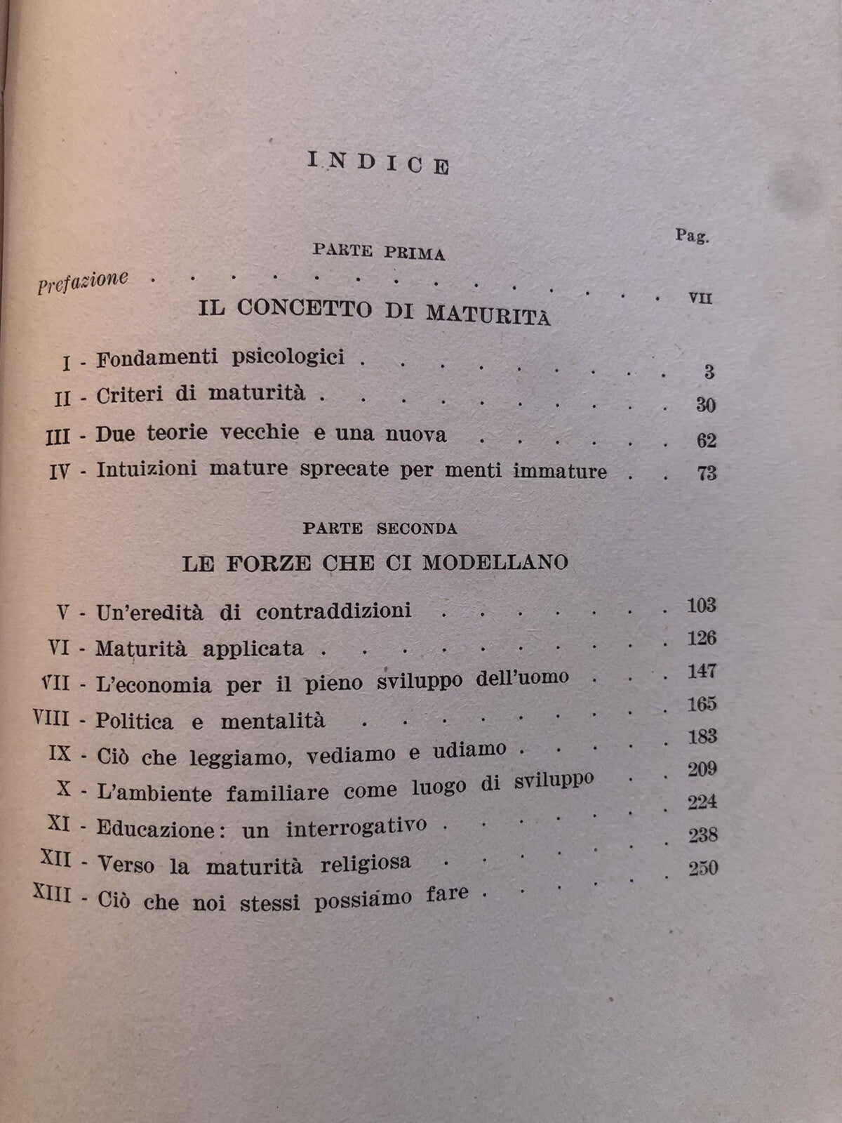 La mente matura, Harry A. Overstreet. Garzanti 1951