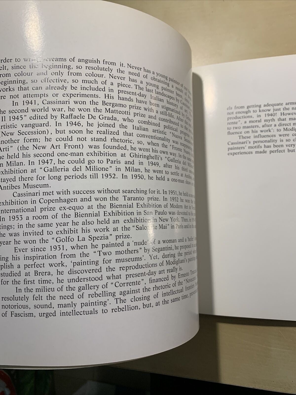 CASSINARI galleria d'arte Cortina Milano Ottobre 1971 #