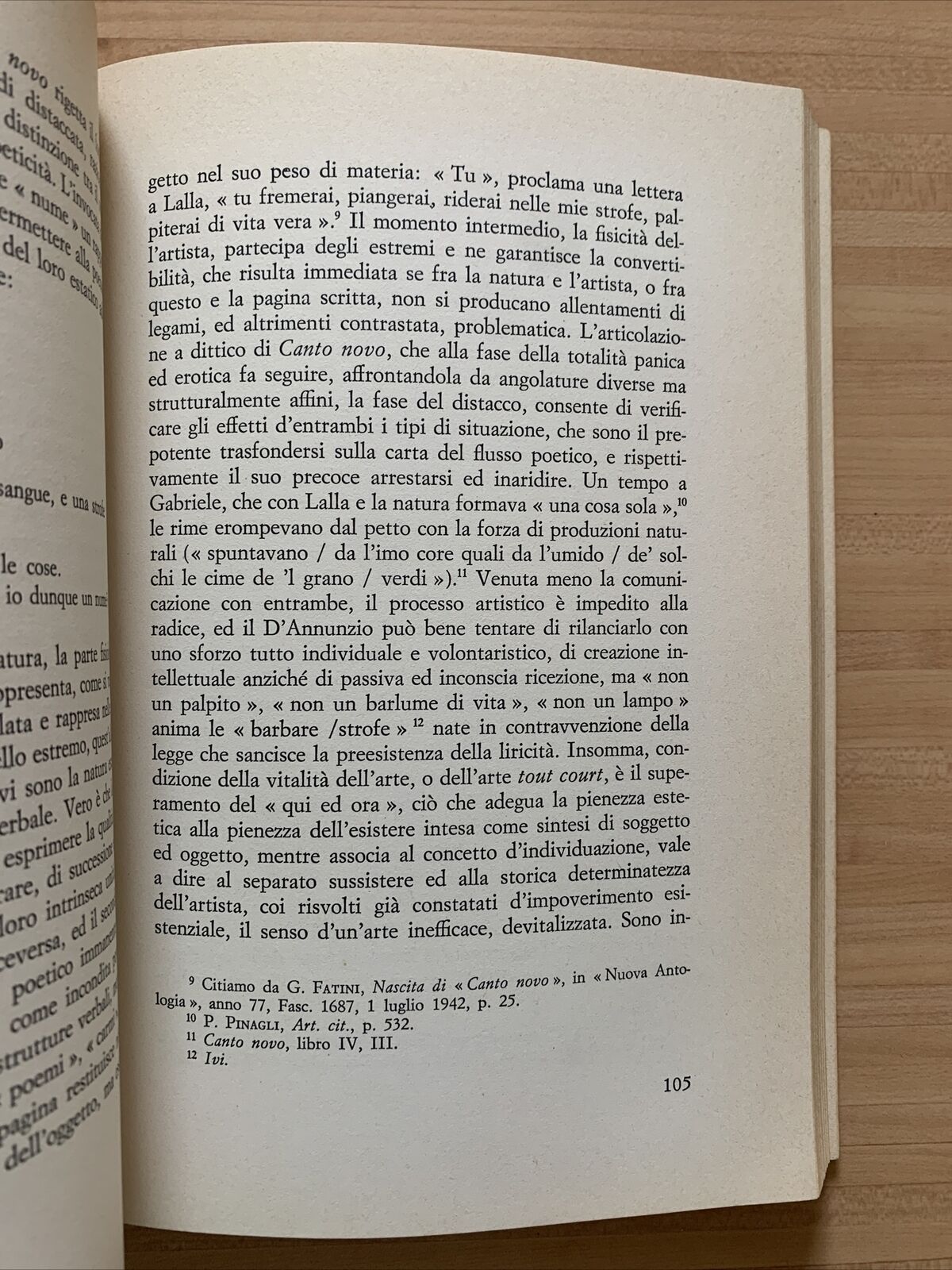 LA STRATEGIA DELLA TOTALITÀ - VITTORIO RODA saggio su Gabriele D'Annunzio #