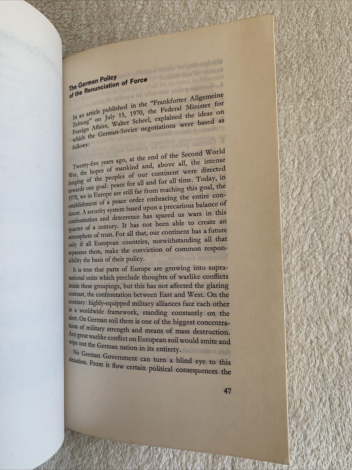The treaty of August 12, 1970 between Federal Republic of Germany and the Soviet
