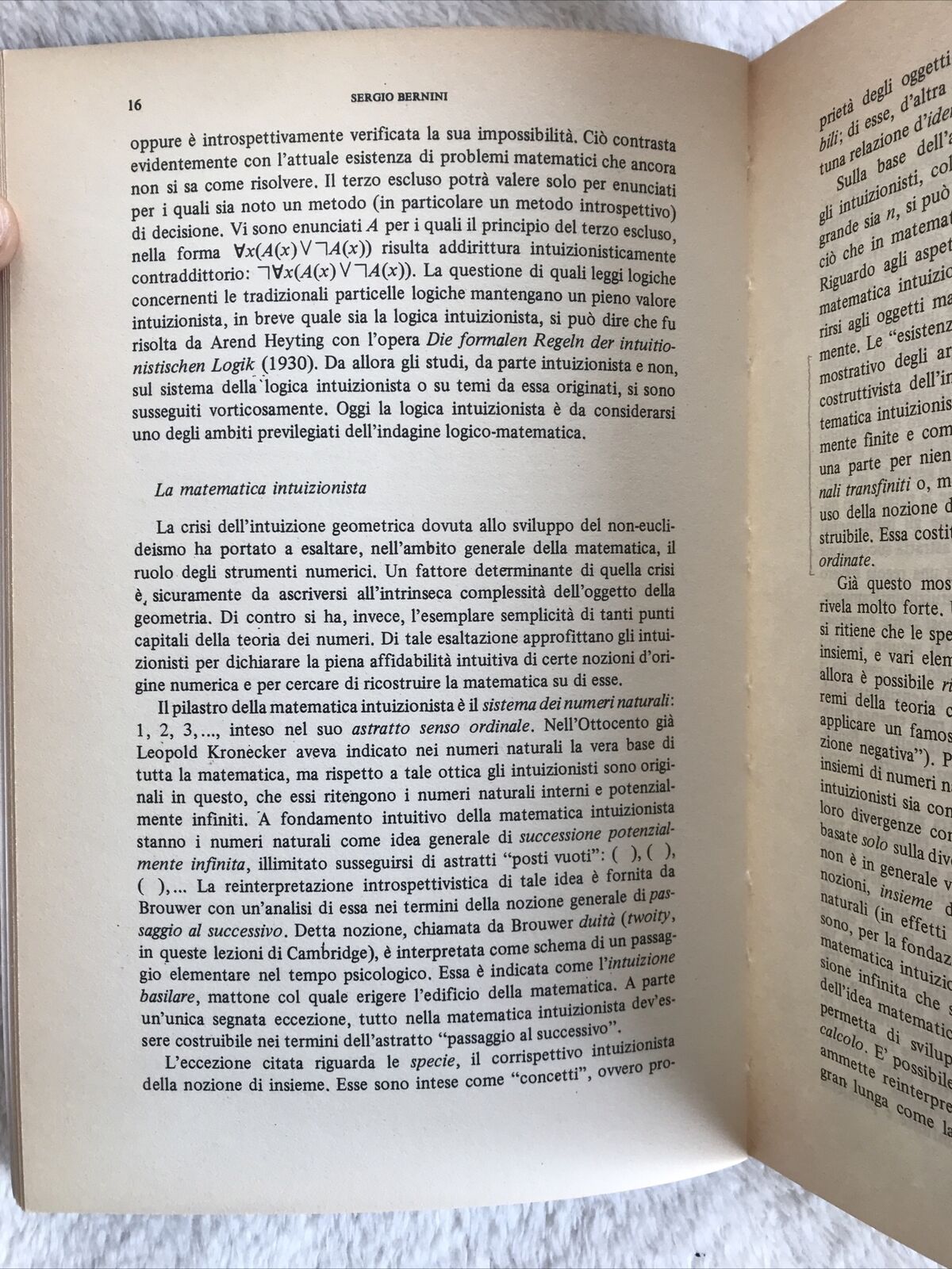 BROUWER lezioni sull'intuizionismo, Boringhieri, Dirk V. Dalen 1946-51  #