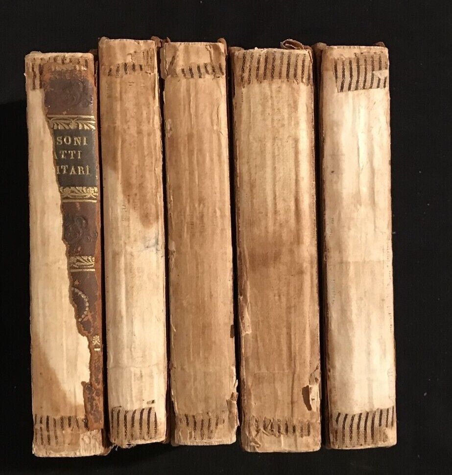 FATTI STORICO-MILITARI dell'età nostra, Antonio Lissoni, 5 vol. 1837-38-39-40-43