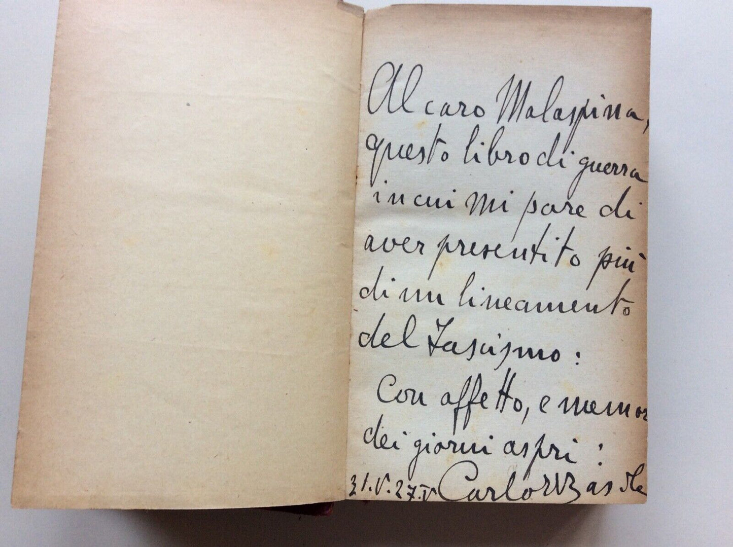 BASILE, LA TUA LEGGE, TREVES EDITORE 1924, dedica autografa, due volumi riuniti