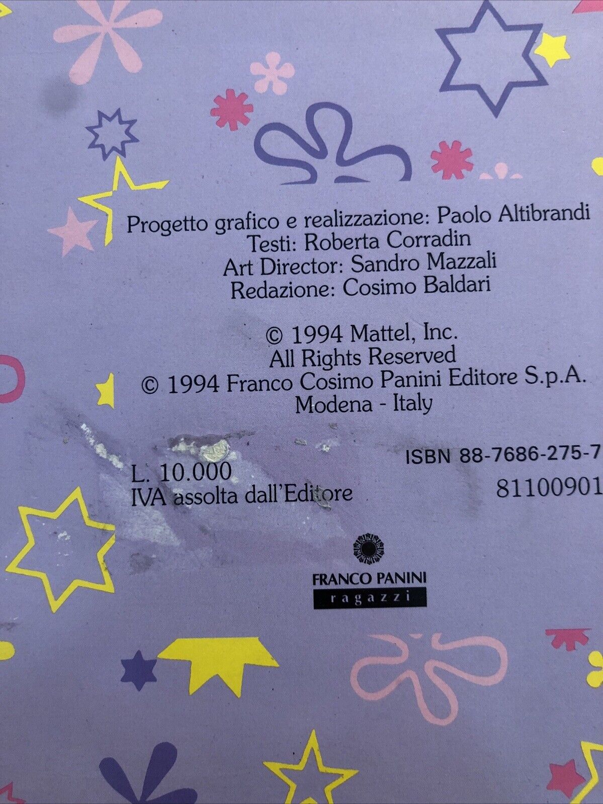 BARBIE - attimi indimenticabili, L'album portafoto di Barbie 1994 Mattel, Panini