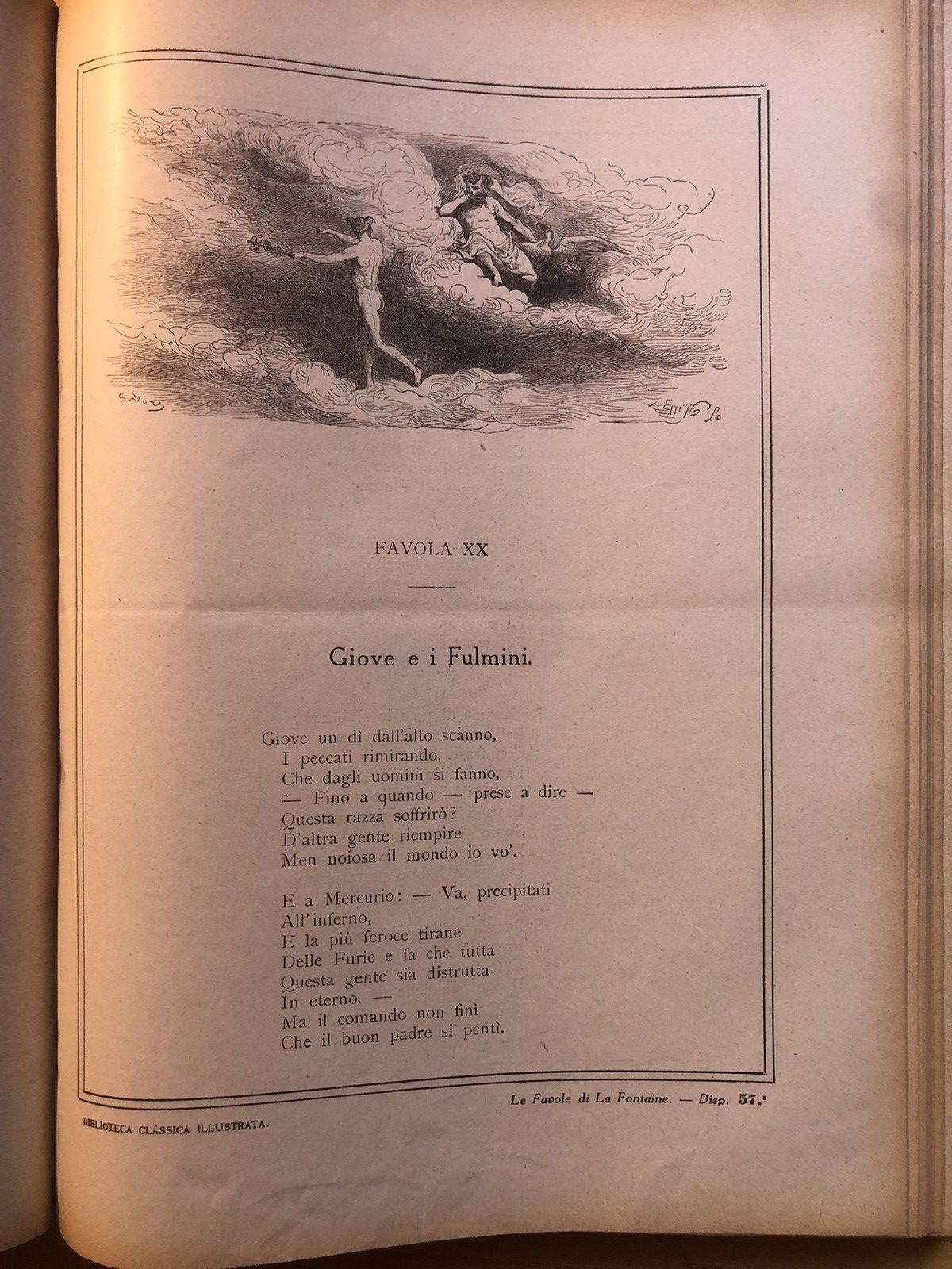 Le favole di La Fontaine - Gustavo Dorè, Emilio De Marchi.  primi del '900 s.d.