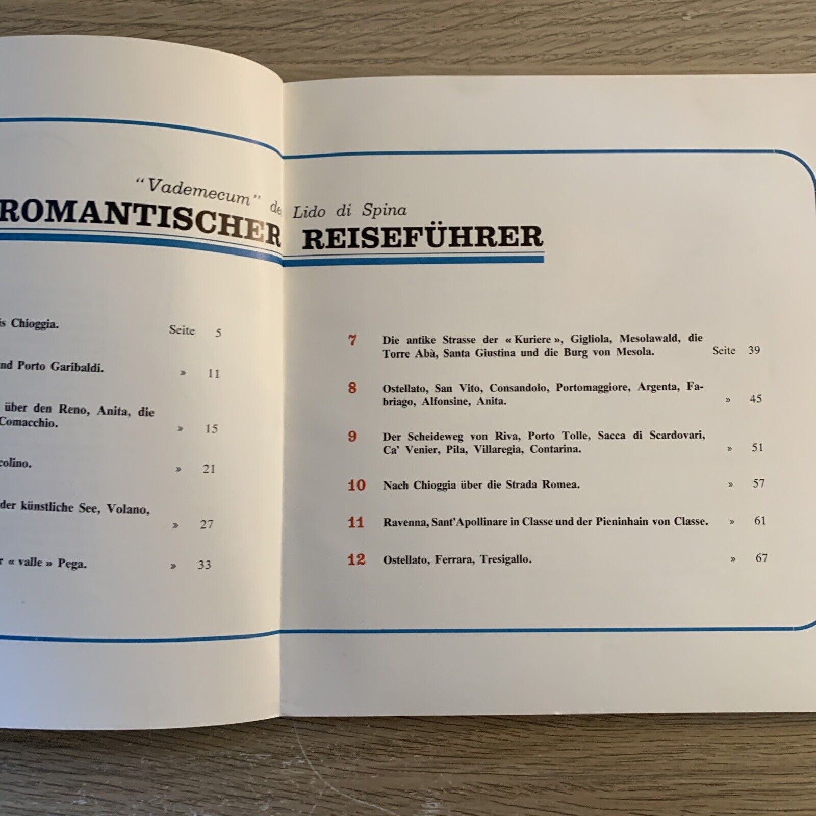 LIDO DI SPINA ITINERARI ROMANTICI. I VADEMECUM. EDIZIONE IN TEDESCO 1966