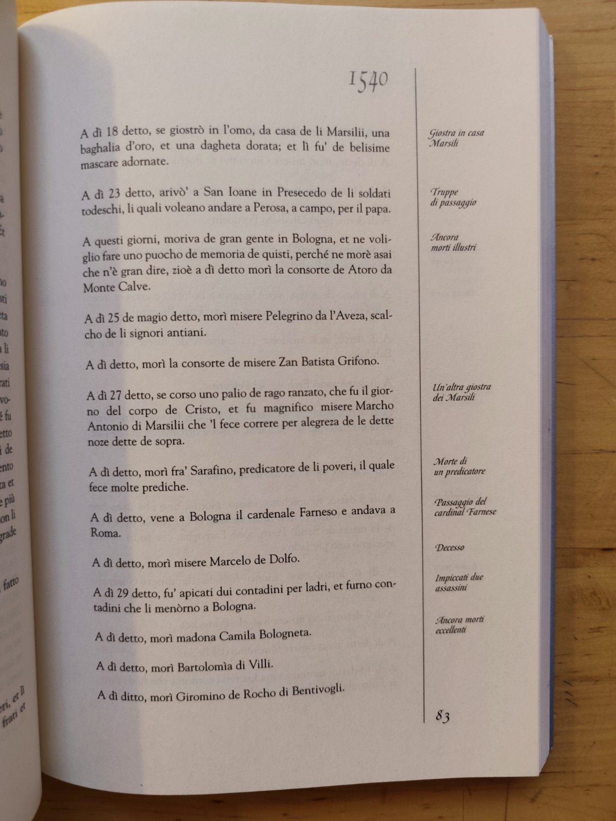 Cronaca di Bologna 1443-1452 - Cronaca 1535-1549 di Giacomo Rinieri, Costa ed.