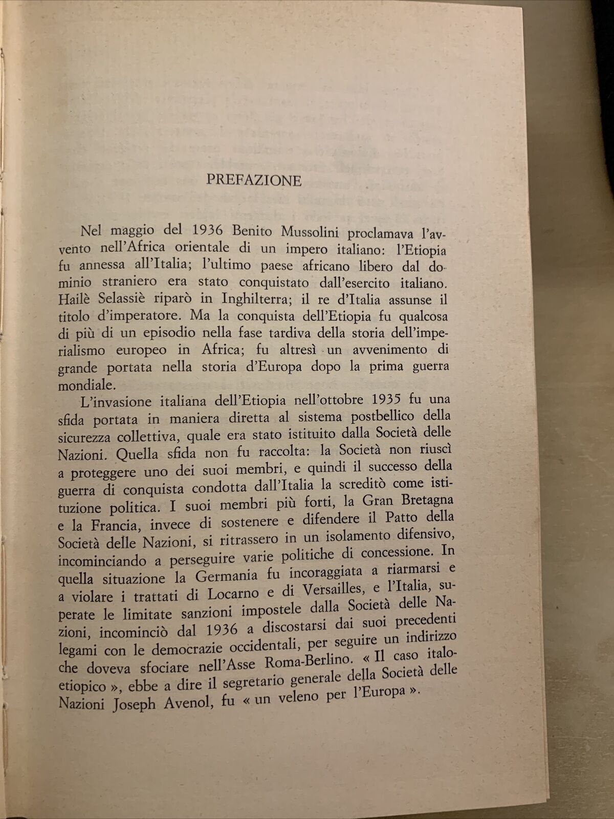 La guerra Italo Etiopica e la crisi dell'equilibrio europeo.George W. Bawer 1970