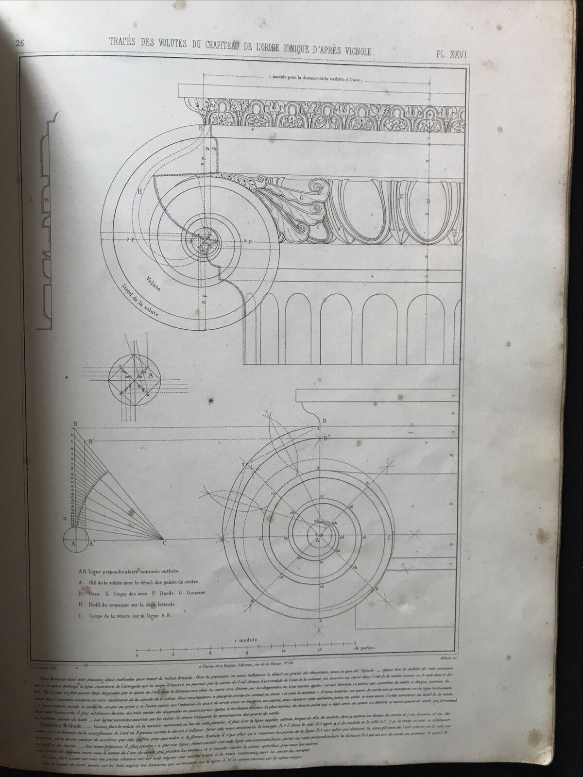 Traité élementaire pratique D'ARCHITECTURE étude cinq ordres, LEVEIL, Dopter cie